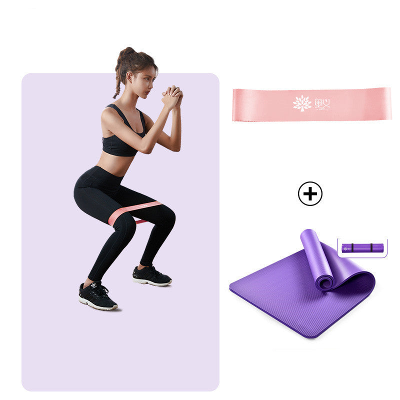 3 Piece Non-Slip Yoga Mat Set - Thickened, Widened & Extra - Long Mat with Resistance Band & Carry Strap