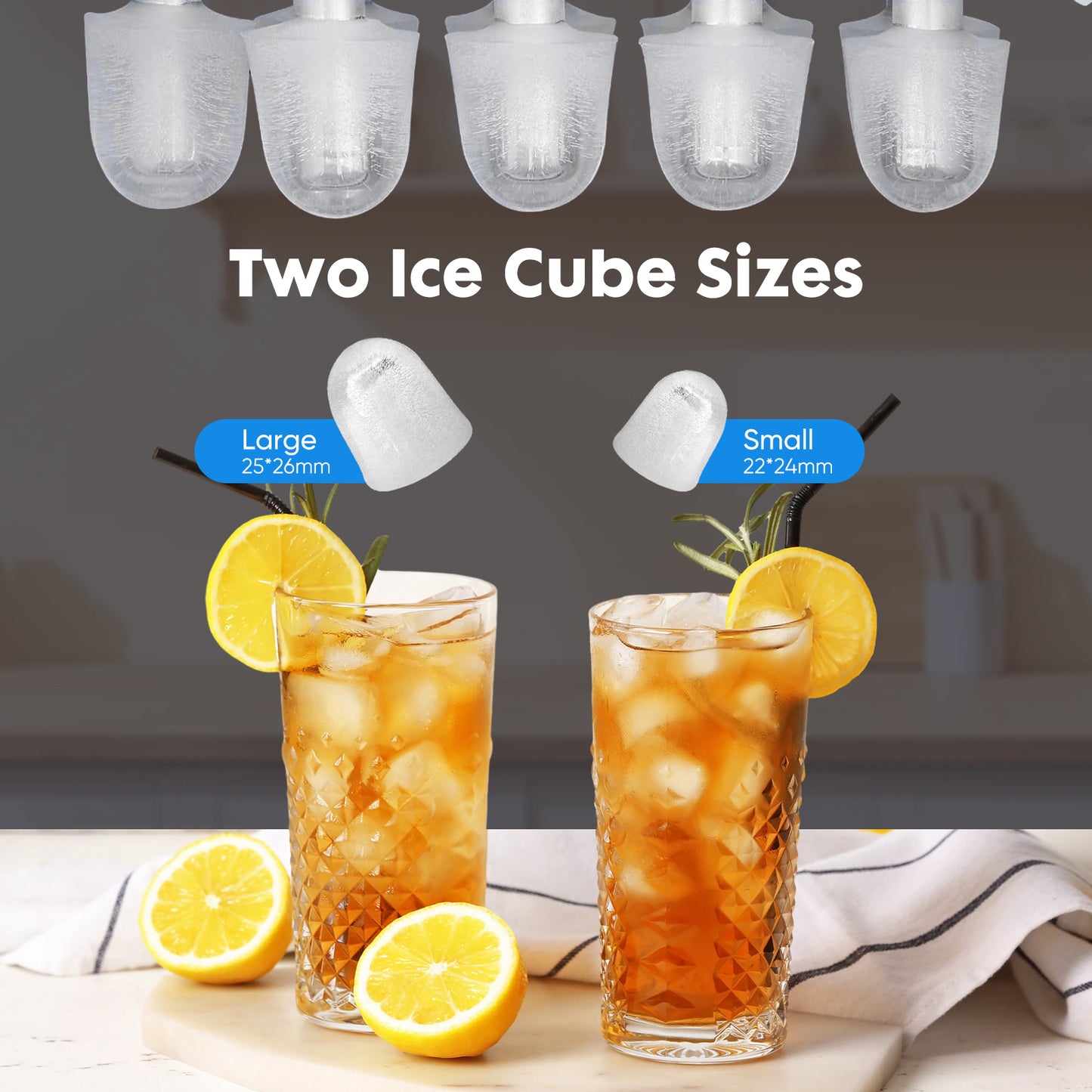 Portable Countertop Ice Maker Machine -- Compact Design, Fast Ice Production, Ideal for Home Bar & Travel