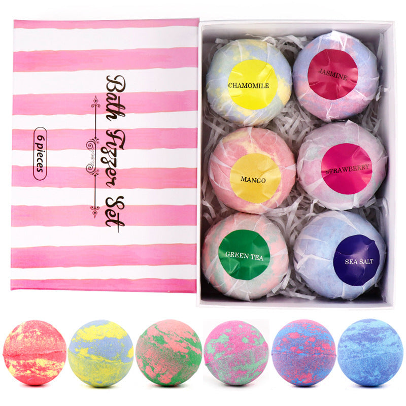 Luxury Organic Bath Bomb Gift Set - 6 Natural Scents for Relaxation, Skin Care & and Aromatherapy