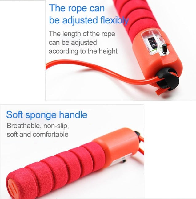Adjustable Skipping Rope with Counter Speed Jump Rope for Cardio, Boxing, and Fitness Training