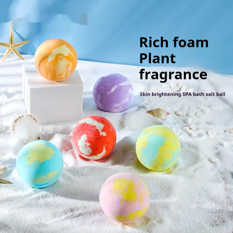 Luxury Sea Salt Bath Bombs -- Colorful Aromatherapy Spa Fizzies for Relaxation & Skin Softening