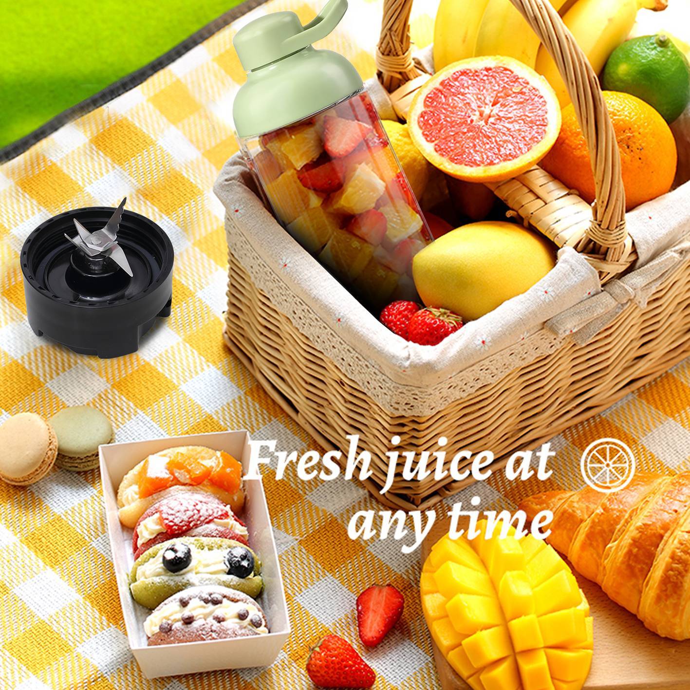 Personal Blender Maker for Shakes, Smoothies & Juices - 20.3 oz Mason Jar and Travel