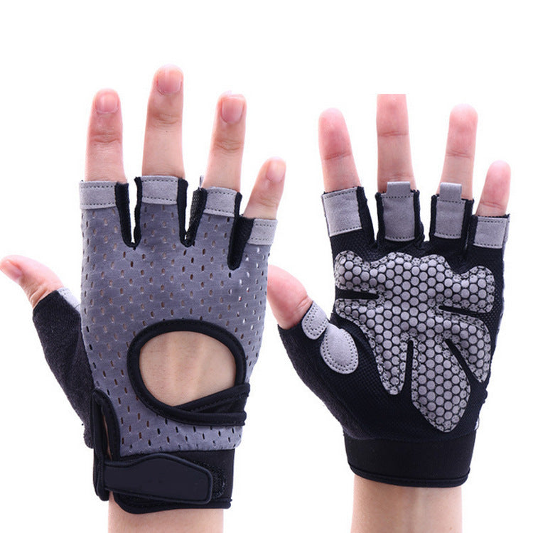 Breathable Anti-Slip Fitness Gloves -- Weightlifting, Gym & Training Support