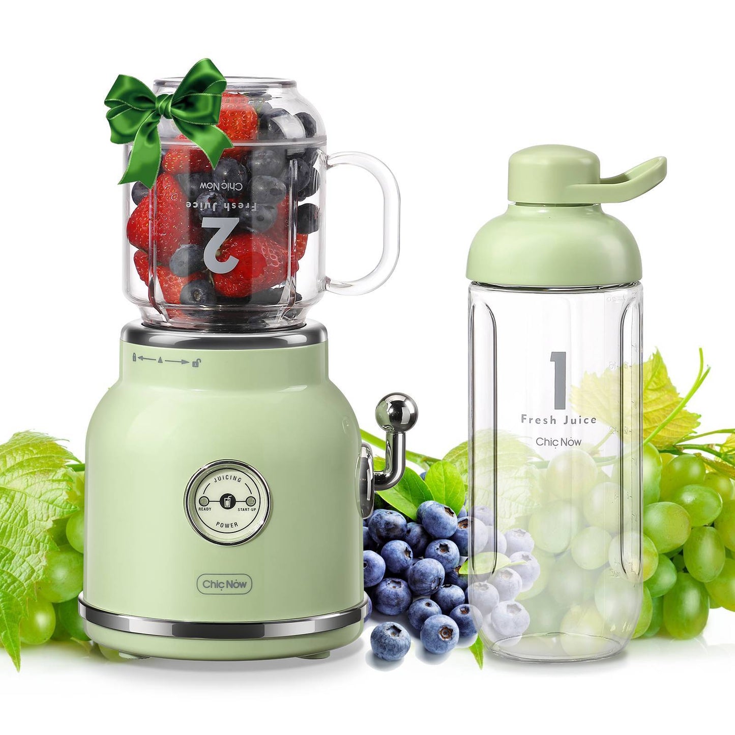 Personal Blender Maker for Shakes, Smoothies & Juices - 20.3 oz Mason Jar and Travel