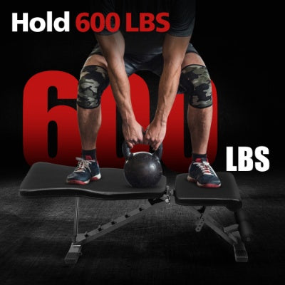 Multi-Purpose Adjustable Workout Bench -- Foldable for Home Gym