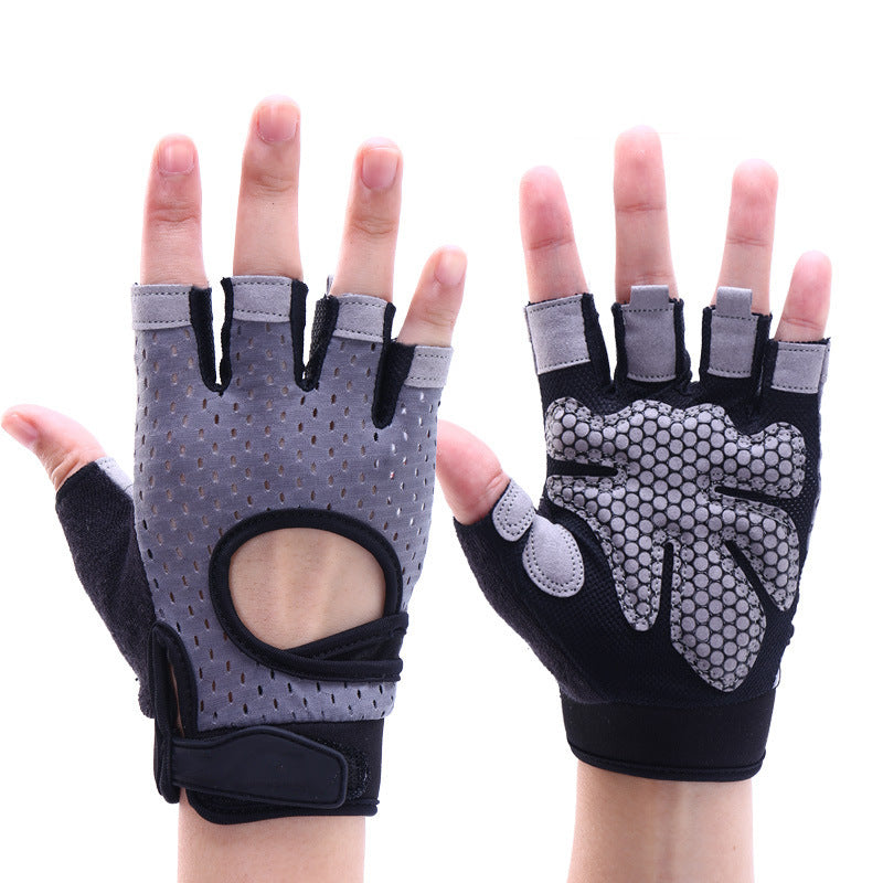 Breathable Anti-Slip Fitness Gloves -- Weightlifting, Gym & Training Support