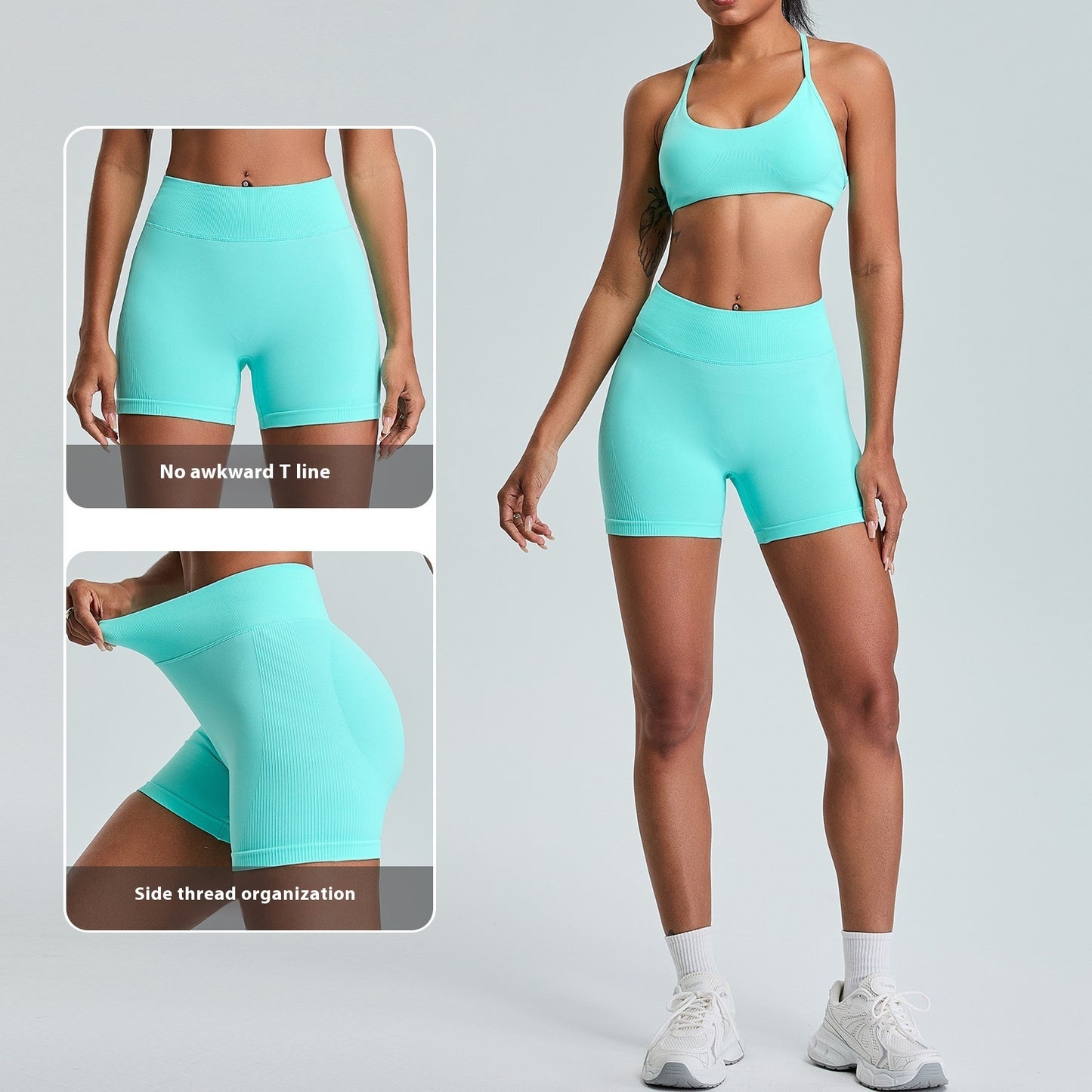 High Waist Seamless Yoga Shorts -- Butt Lift, Quick-Dry Squat-Proof Gym Shorts