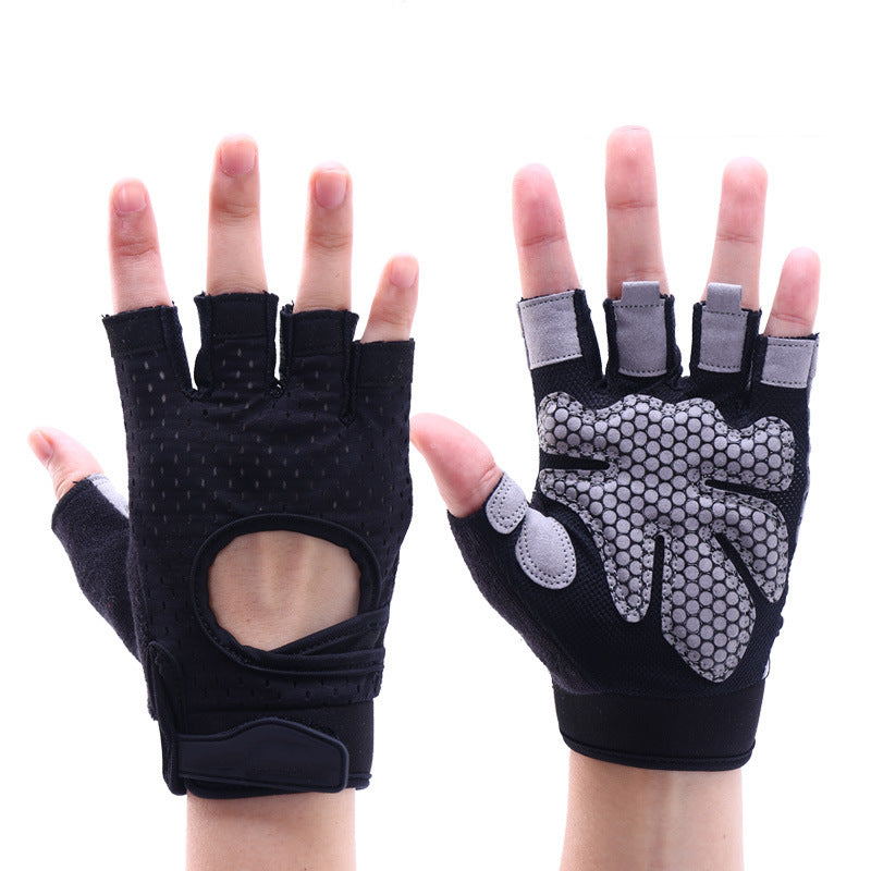 Breathable Anti-Slip Fitness Gloves -- Weightlifting, Gym & Training Support