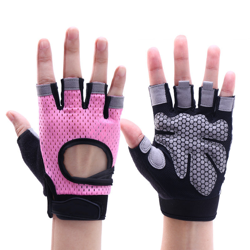 Breathable Anti-Slip Fitness Gloves -- Weightlifting, Gym & Training Support
